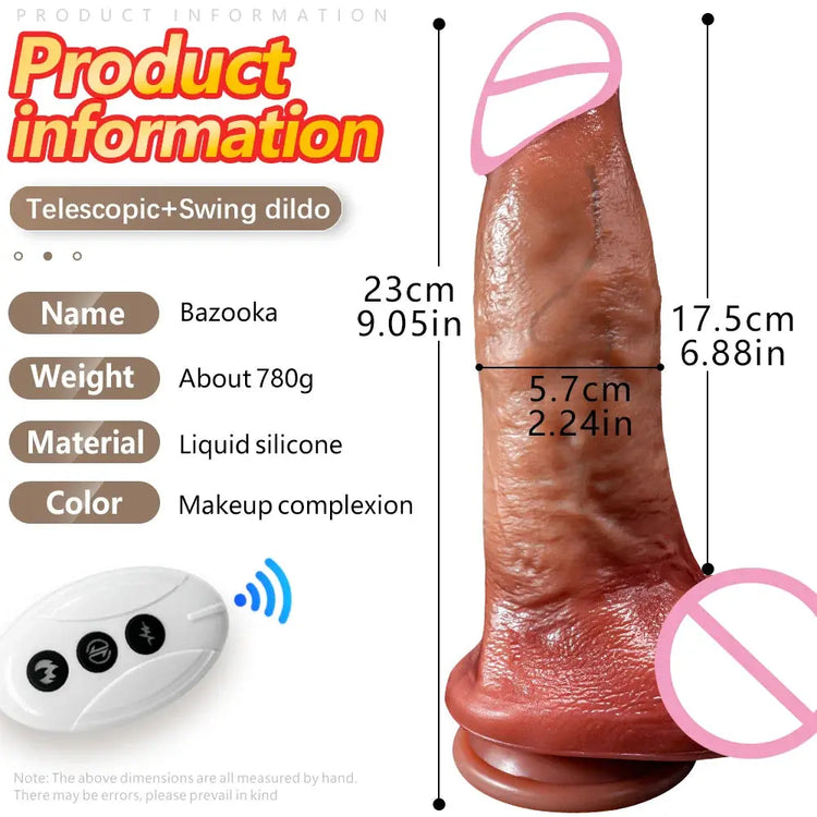 Realistic Heating Dildo Remote Control Vibrators for Women Dildo Vibration Sex Machine Telescopic Electric Dildo Penis Sex Toys SHOPEZRA L.L.C.
