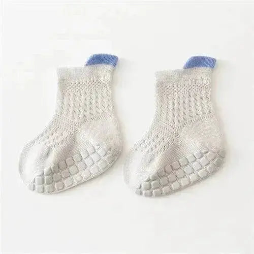 3pairs/lot RAISE 6 Colored Non-slip Baby Girl Sock Breathable Thin Infant Girl Cotton Socks Kids Mesh Socks Children&