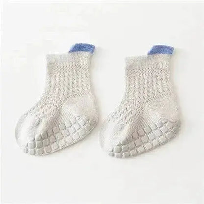 3pairs/lot RAISE 6 Colored Non-slip Baby Girl Sock Breathable Thin Infant Girl Cotton Socks Kids Mesh Socks Children&