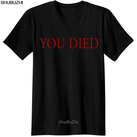 Dark Souls Gaming T-Shirt Videospiel Herren T-Shirt Souls You Died Neuheit lustig Casual from Software Dark Souls 3 T-Shirts sbz3271