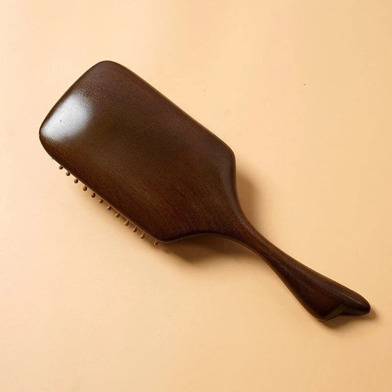Natural Sandalwood Air Cushion Comb Scalp Massage Hair Brush Women Anti-static Hairdressing Comb for Hair Volume &amp; Curly Hair