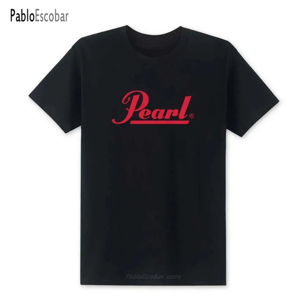 Fashion Drums Brand Men T Shirts Summer New Pearl T Shirt O-neck Short Sleeve Cotton Music T-shirts Top Tees SHOPEZRA L.L.C.
