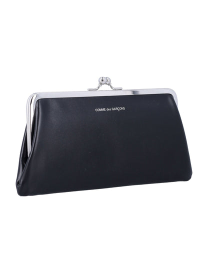 COMME DES GARÇONS WALLET Mini Kiss-Clasp Leather Purse