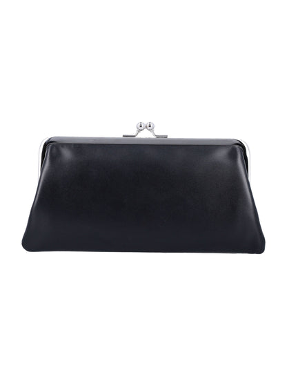 COMME DES GARÇONS WALLET Mini Kiss-Clasp Leather Purse