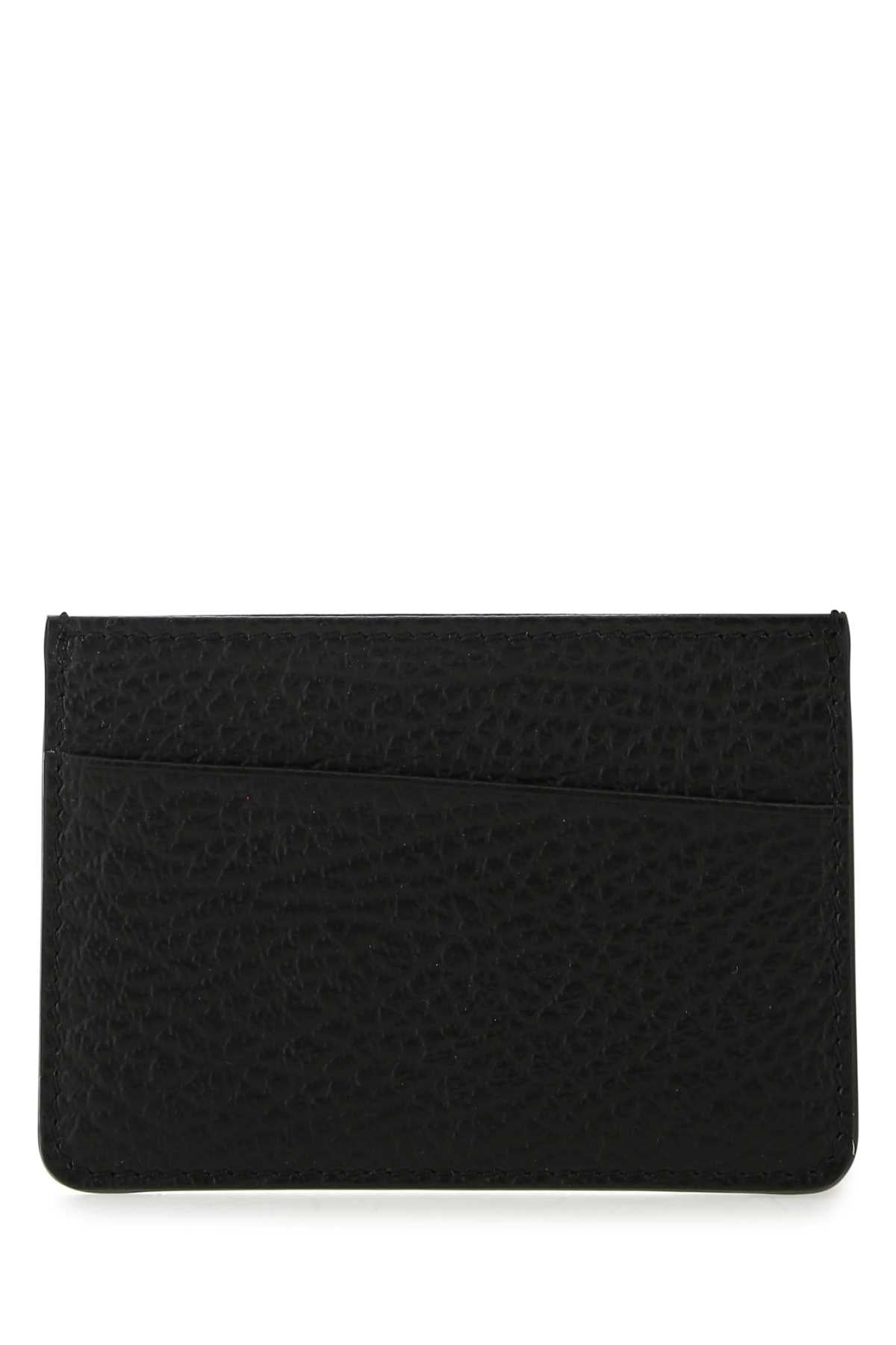 MAISON MARGIELA Mini Pebbled Calfskin Card Holder - Three Card Slots