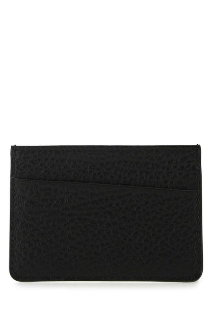MAISON MARGIELA Mini Pebbled Calfskin Card Holder - Three Card Slots