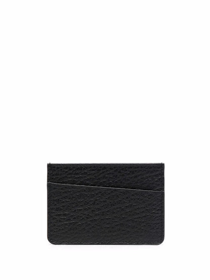 MAISON MARGIELA Mini Pebbled Calfskin Card Holder - Three Card Slots