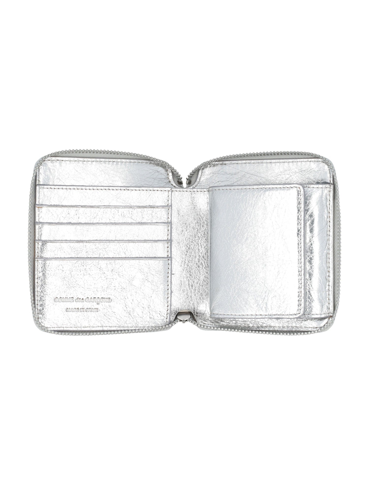 COMME DES GARÇONS WALLET Mini Metallic Zip Around Wallet - Small Leather Goods