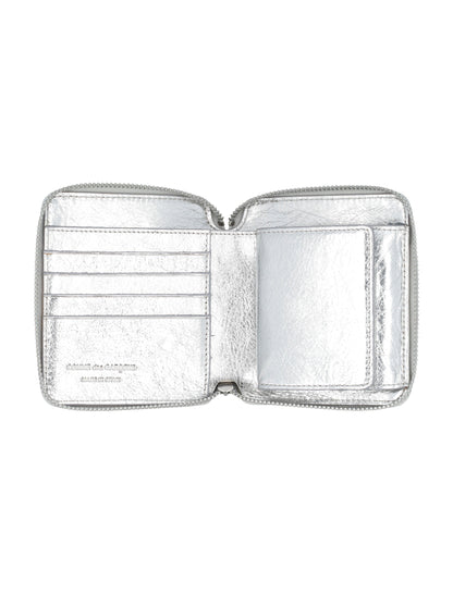 COMME DES GARÇONS WALLET Mini Metallic Zip Around Wallet - Small Leather Goods