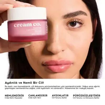 Cream Co. Hydrating Facial Moisturizer Set for Sensitive Skin: Hyaluronic Acid, Niacinamide, Vegan Skincare - Repair &amp; Protect, Improve Skin Texture