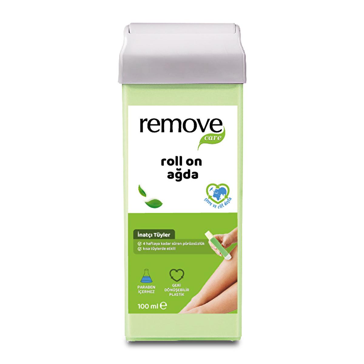 Remove Care Roll On Hair Removal Wax: Natural Pine Resin for Easy, Paraben-Free At-Home Waxing for Smooth Arms &amp; Legs