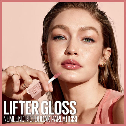 Maybelline New York Lifter Gloss - Hyaluronic Acid Lip Gloss for Moisturizing &amp; Plumping - Non-Sticky Formula
