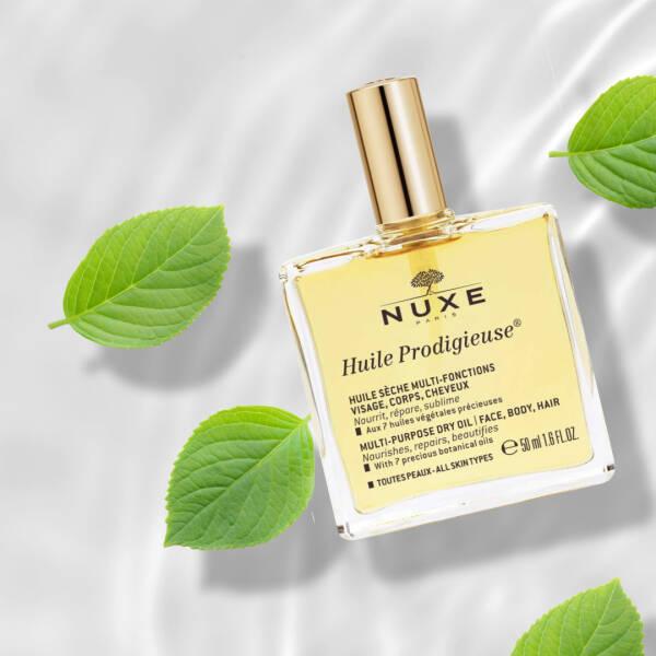 Nuxe Huile Prodigieuse Nourishing Dry Oil for Face, Body, and Hair - Natural, Multi-purpose Skincare &amp; Haircare