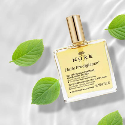 Nuxe Huile Prodigieuse Nourishing Dry Oil for Face, Body, and Hair - Natural, Multi-purpose Skincare &amp; Haircare