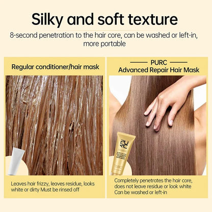 PURC 8 Seconds Repair Damaged Hair Mask Smoothing Soften Deep Conditioner Keratin Hair Treatment Strengthens Hair Care Product