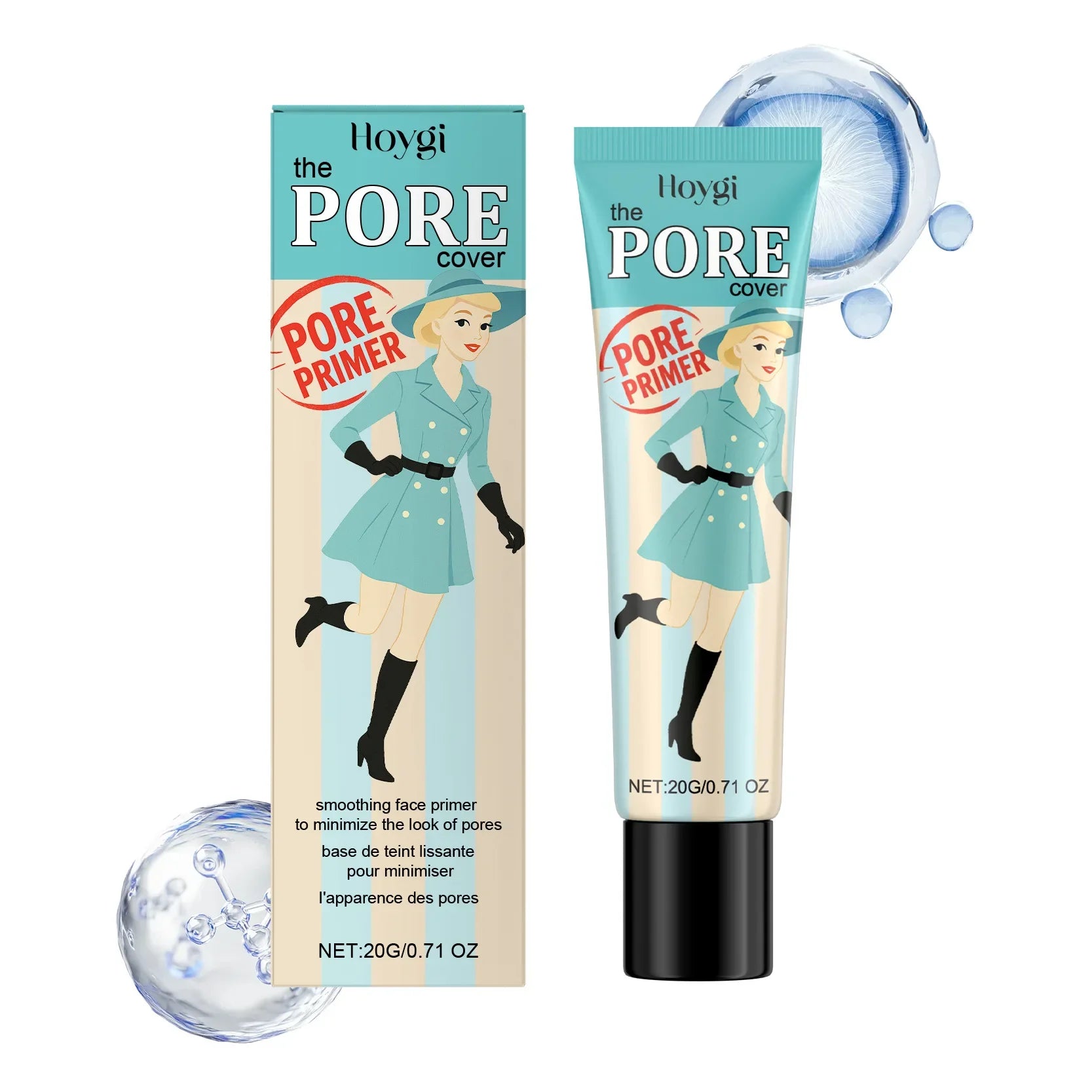 Hoygi Pore Primer Long Lasting Makeup Absorb Excess Oil Fine Texture Refresh Moisturizing Gentle Formula Smoothing Face Primer