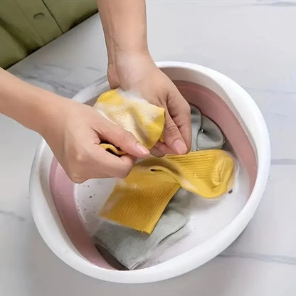 1pc Collapsible Foot Bath Basin For Soaking Feet Thickened PlasticBucket Ultifunction Collapsible Feet Soak Tub Foldable Laundry