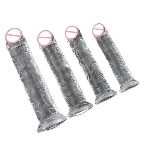 Jelly Dildo 6 Größen Penis Verstellbarer Strap-on Dildo Realistische Sexspielzeuge Für Lesbische Frauen Paare Saugnapf-Dildo Hose