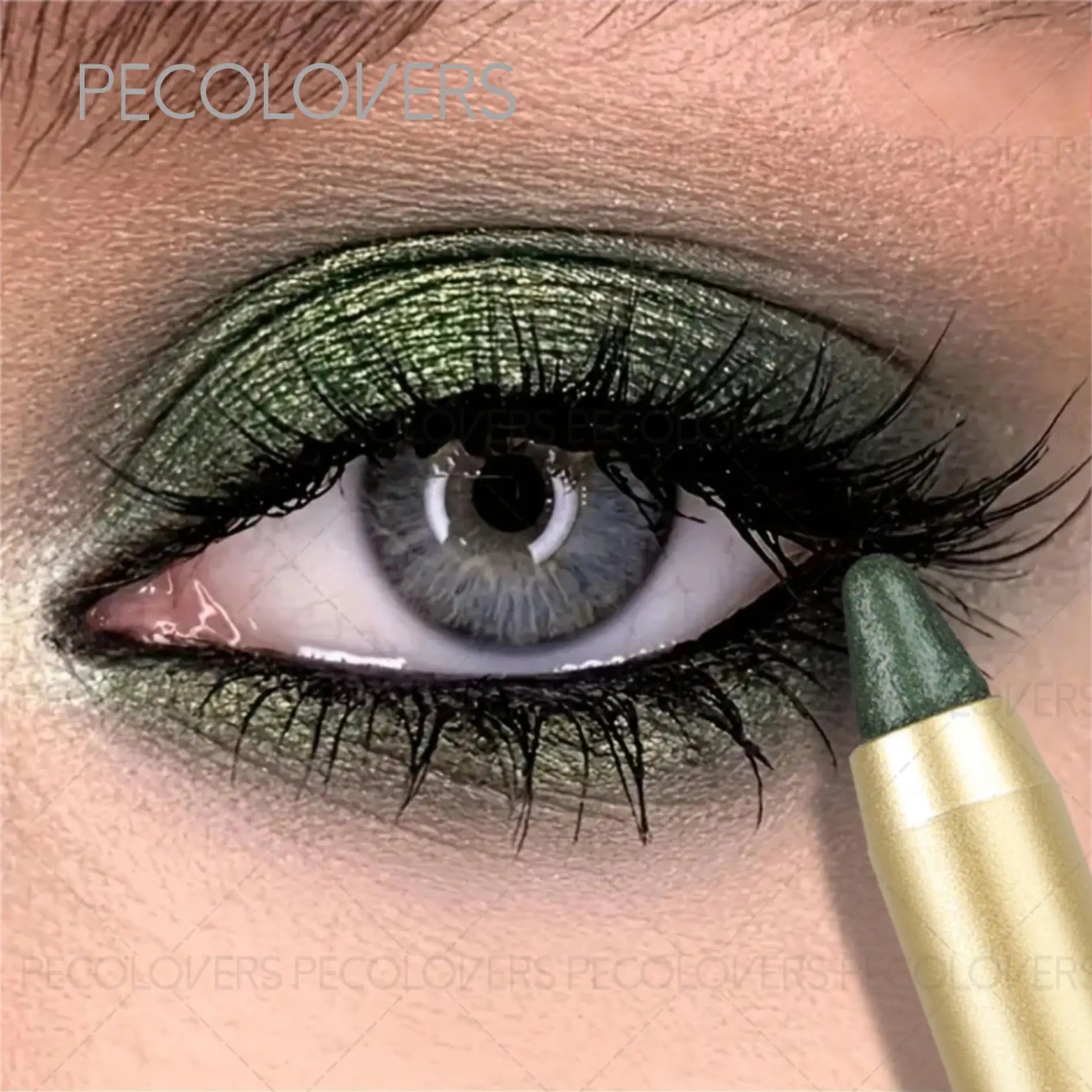 Smudge-Proof &amp; Waterproof Eyeshadow Stick,Dual-Ended Eye with Shadow Stick,Sponge Brush,Glitter &amp; Matte Finishes