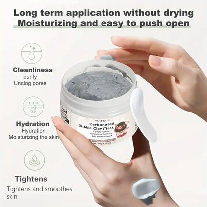 Carbonated Bubble Clay Mask - Contains clay extract, collagen, hyaluronic acid, retinol, moisturizing and oil control, cleansing