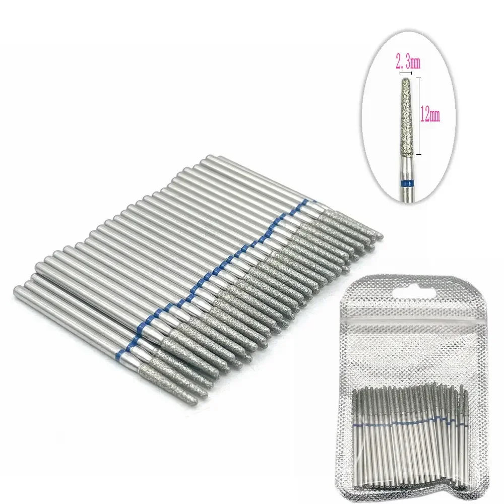 50pc Diamond Nail Drill Cuticle Clean Bit Set Milling Cutter for Manicure Electric  Bits Accessories Dead Skin Remove Tool