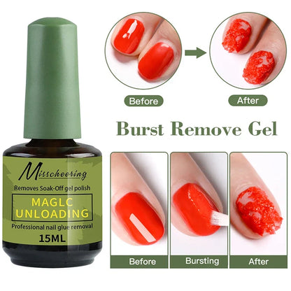 8/15ml Magic Nail Gel Polish For Remover UV LED Gel In 3-5 Mins Quick Burst Removal Semi Permanent Nail Art Varnish