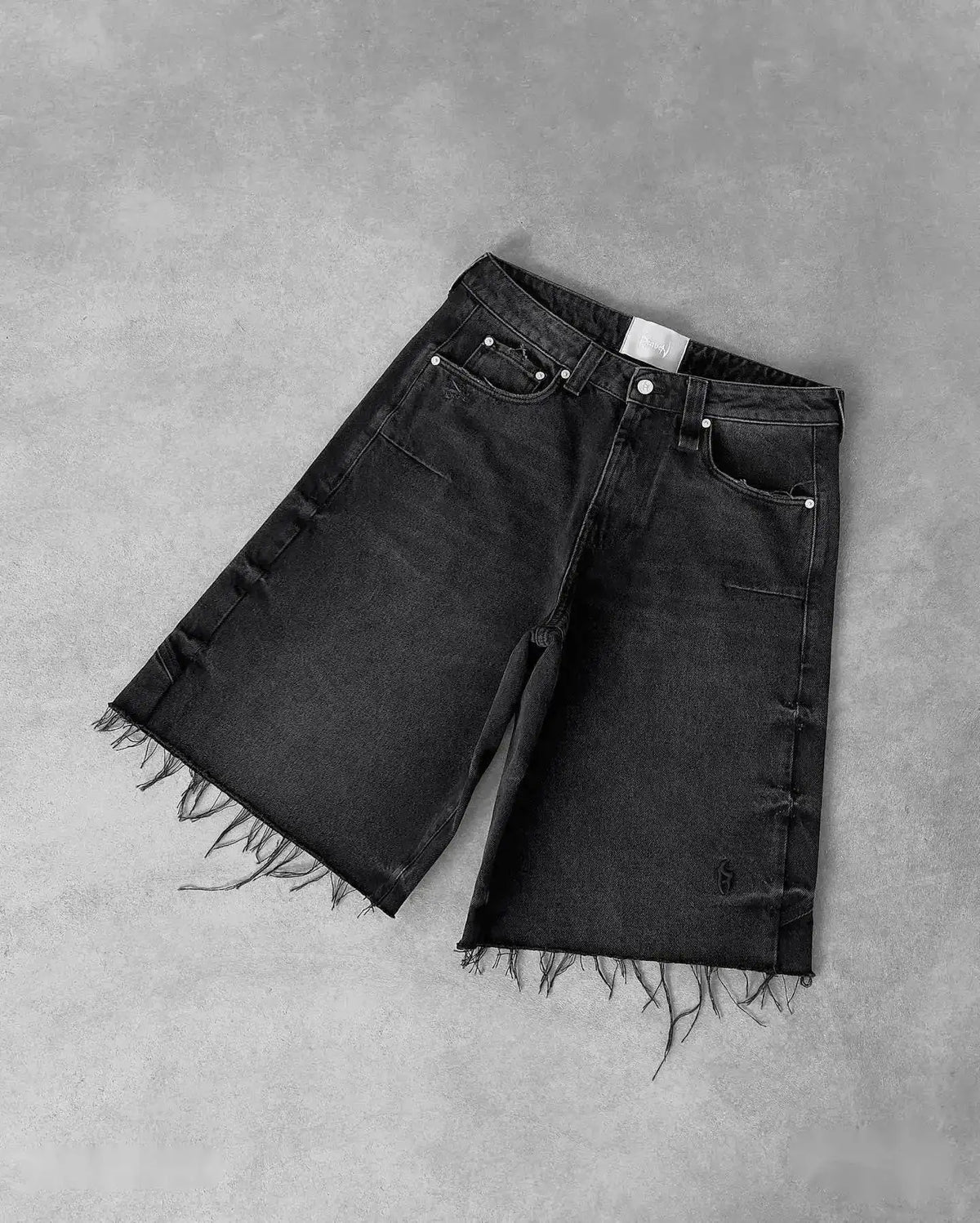 Y2k Black Punk Wash Baggy Work Shorts Men Women Summer Hip Hop Ripped Hole Denim Shorts Raw Edge Casual Jorts Streetwear by Dropshipman