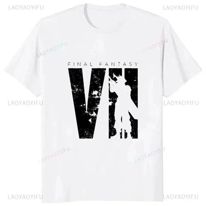 Japan Game Final Fantasy Creative Printed Cloud Strife Tshirt VII Remake Harajuku Anime Man T-shirt Causal Hipster Comfort Tees by Dropshipman