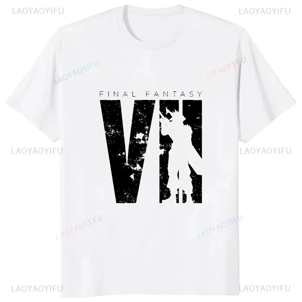 Japan Game Final Fantasy Creative Printed Cloud Strife Tshirt VII Remake Harajuku Anime Man T-shirt Causal Hipster Comfort Tees SHOPEZRA L.L.C.