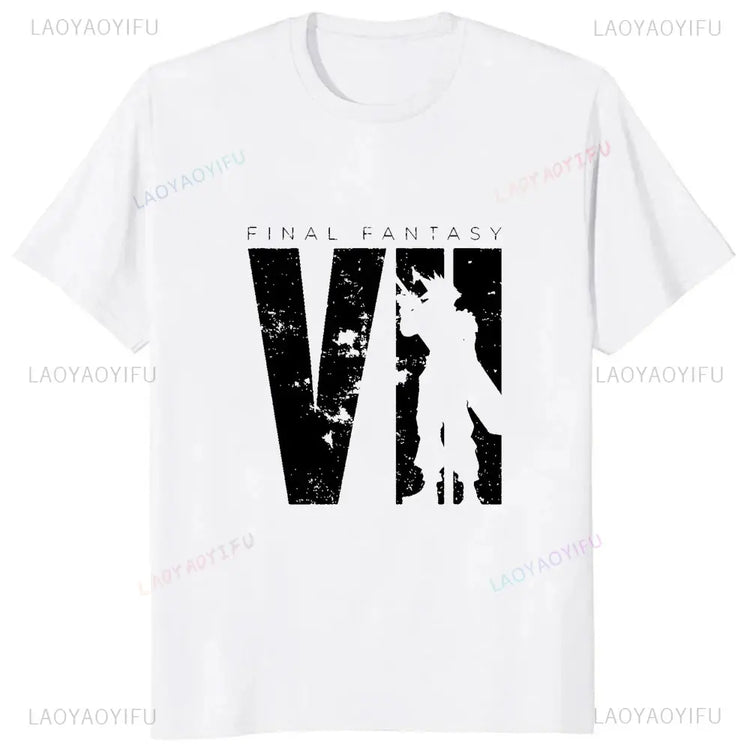 Japan Game Final Fantasy Creative Printed Cloud Strife Tshirt VII Remake Harajuku Anime Man T-shirt Causal Hipster Comfort Tees SHOPEZRA L.L.C.