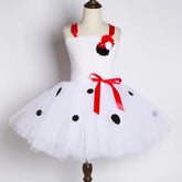 Dalmatian Costume Kids Cute Flowers Spotted Dog Tutu Dress Toddler Girls Halloween Festival Party Animal Puppy Dress Up Outfits SHOPEZRA L.L.C.