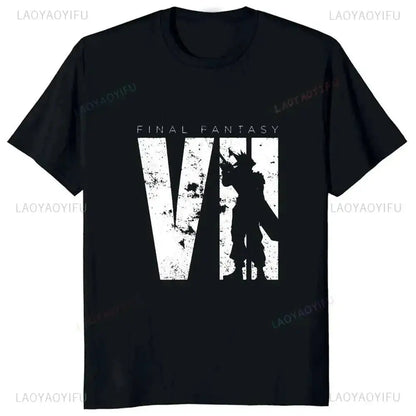 Japan Game Final Fantasy Creative Printed Cloud Strife Tshirt VII Remake Harajuku Anime Man T-shirt Causal Hipster Comfort Tees by Dropshipman