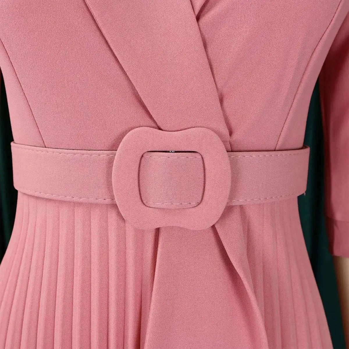 Elegant Office Ladies Dresses 2024 Autumn Fall Notched Collar Half Sleeve Belt Waisted Mid Calf Female Birthday Party Dress Midi by Dropshipman
