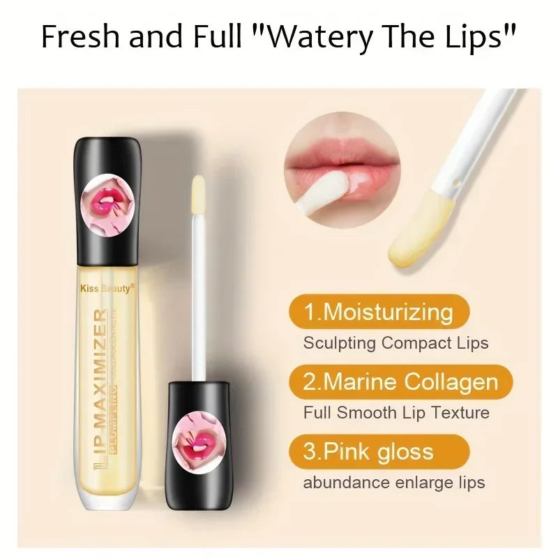 1/2PCS Transparent Lip Gloss Plumping Lip Oil - Moisturizing Repairing Fine Line Reducer Brighten Enhance Lip Serum for Lip Care