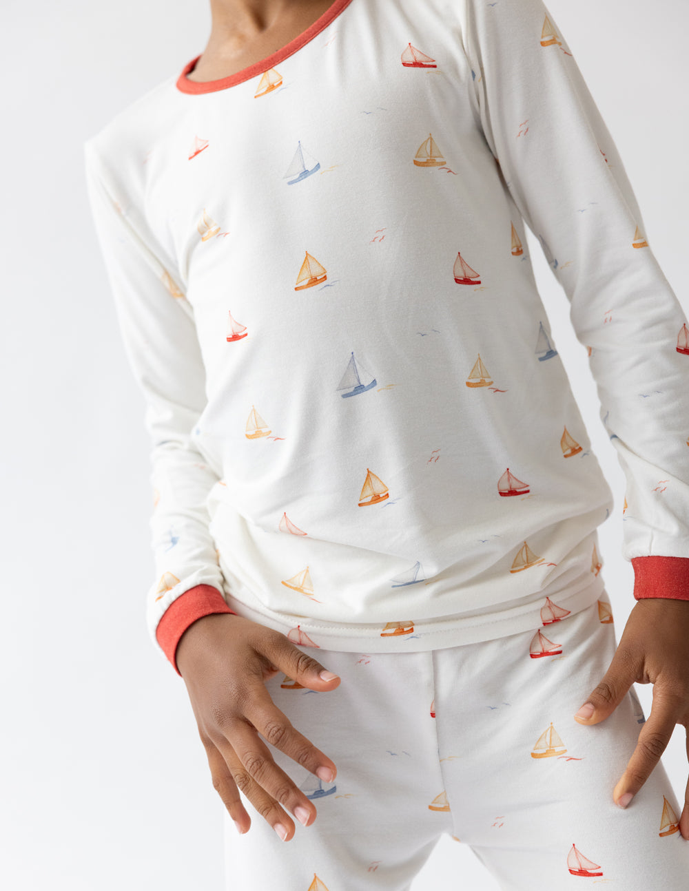 Sailboat Bamboo Kids Pajama Set