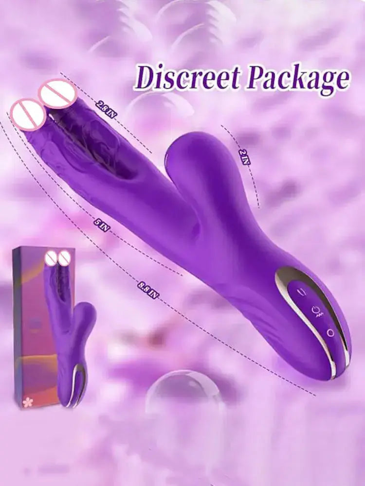 3 IN 1 Dual Dildo Rabbit Vibrator with 6 Come-Hither Motion Clitoral Tickling Female Adult Sex Toy for G Spot Nipple Stimulation SHOPEZRA L.L.C.