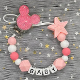 2026 Custom Name Baby Pacifier Clips Chain Silicone Beads Teether Toys Dummy Holder Russian English Name Pacifier Chain Newborn SHOPEZRA L.L.C.