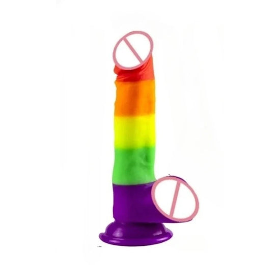 Realistische Regenbogen-Dildos für erwachsene Masturbierer – bunte Penisse aus Silikon, Anale Butt Plugs, Prostata-Stimulatoren, Körpermassagegeräte