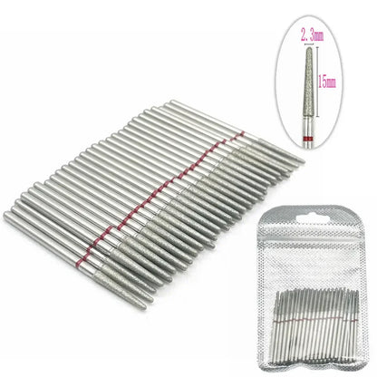50pc Diamond Nail Drill Cuticle Clean Bit Set Milling Cutter for Manicure Electric  Bits Accessories Dead Skin Remove Tool