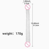 Double Ended Dildo Realistic Jelly Waterproof Flexible Long Toy for Women Lesbian Couples Bedroom Fun SHOPEZRA L.L.C.