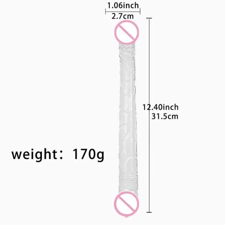 Double Ended Dildo Realistic Jelly Waterproof Flexible Long Toy for Women Lesbian Couples Bedroom Fun SHOPEZRA L.L.C.