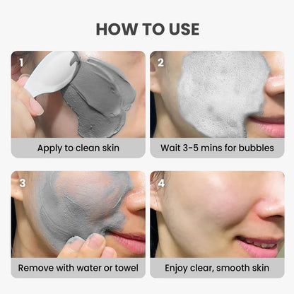 YUITIKUE Holy Basil Bubble Clay Mask w/ 13% PHA &amp; 22% Natural Clay - Self-Foaming Deep Cleansing, Oil Control &amp; Pore Purifying