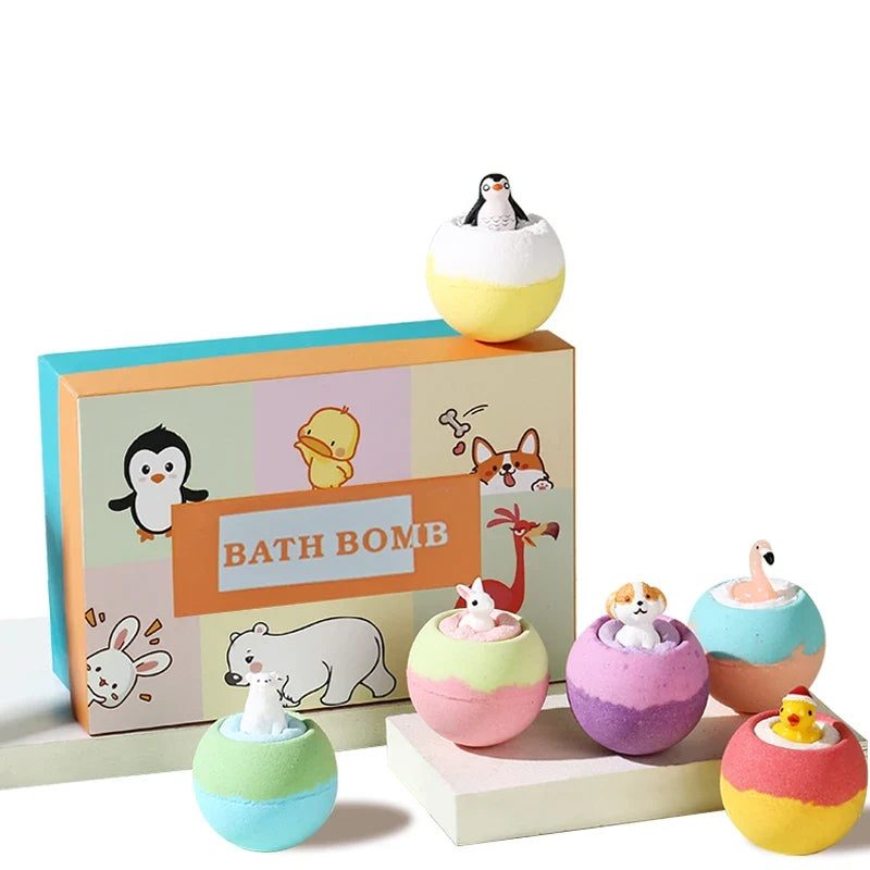 Bath Bombs for Kids with Surprise Toys Inside (6 Pack) - for Kids &amp; Boys and Girls - Holiday Bubble Bath with Cheerful Scent
