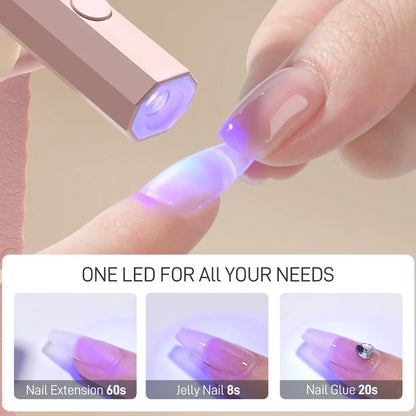 LULAA Cordless Nail Lamp with Stand Handheld UV Light with LCD Display for Gel Nails Rechargeable USB Nail Dryer for Fast Curing