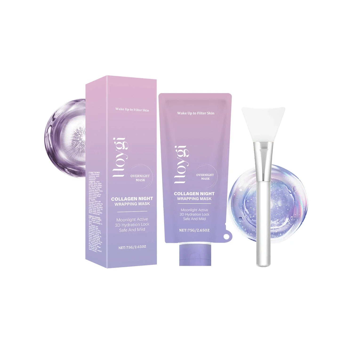 Korean Skincare Collagen Peel Off Facial Mask,Instant Glow&amp;Glass Skin,Pore Cleansing&amp;Firming,Smooth Fine Lines&amp;Removes Impuritie