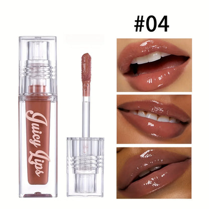 Hydrating Crystal Lip Oil - Plumping &amp; Moisturizing Gloss with Tinted Shades for All Skin Types