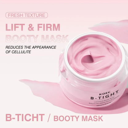 100ml KOEC B-TIGHT Lifting Firming Smoothing Booty Mask Body Cream Reduce Cellulite Hyaluronic Acid Brazil Pepper Guarana Seed