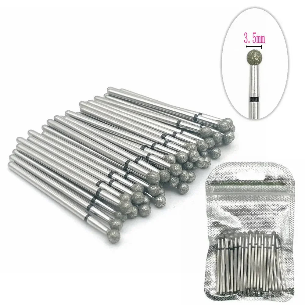 50pc Diamond Nail Drill Cuticle Clean Bit Set Milling Cutter for Manicure Electric  Bits Accessories Dead Skin Remove Tool
