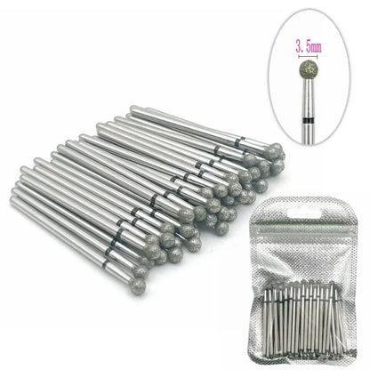 50pc Diamond Nail Drill Cuticle Clean Bit Set Milling Cutter for Manicure Electric  Bits Accessories Dead Skin Remove Tool