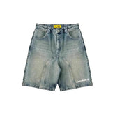 Vintage Y2k Men Women Harajuku Short Jeans Washed Embroidery American Retro Man Denim shorts Summer Loose Hip Hop Streetwear SHOPEZRA L.L.C.